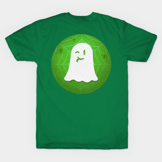 Cute Ghost - green spiderweb by Saramation